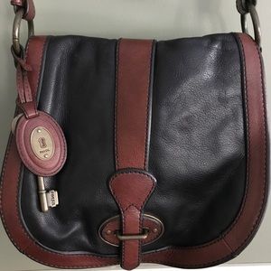 Fossil leather crossbody